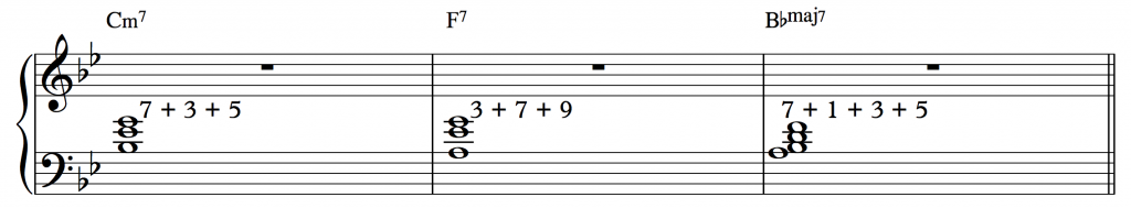 how to voice rootless chords