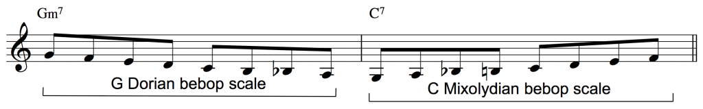 Two bebop scales