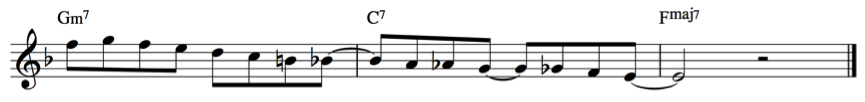 This is a solo over the II-V-I sequence