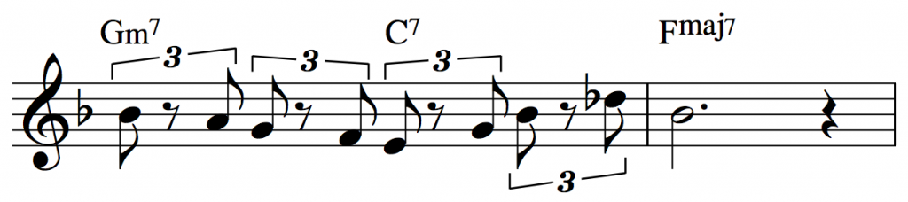 Swing is based on 8th note triplets