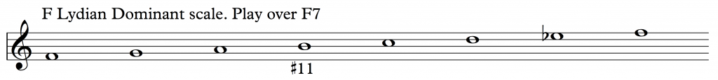 F lydian dominant