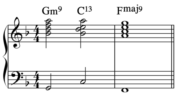 11-V-I sequence in F major. Episode 3 of easy steps to learning jazz piano.